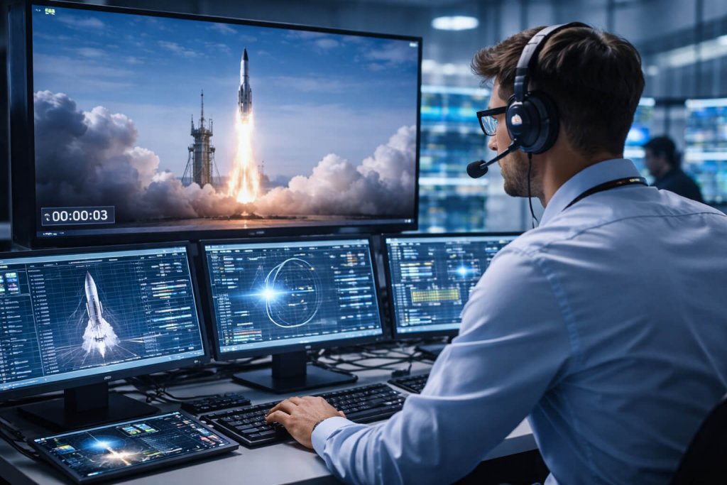 ingeneiro en planta aeroespacial